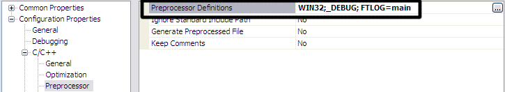 Preprocessor properties