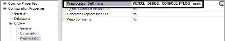 Preprocessor properties